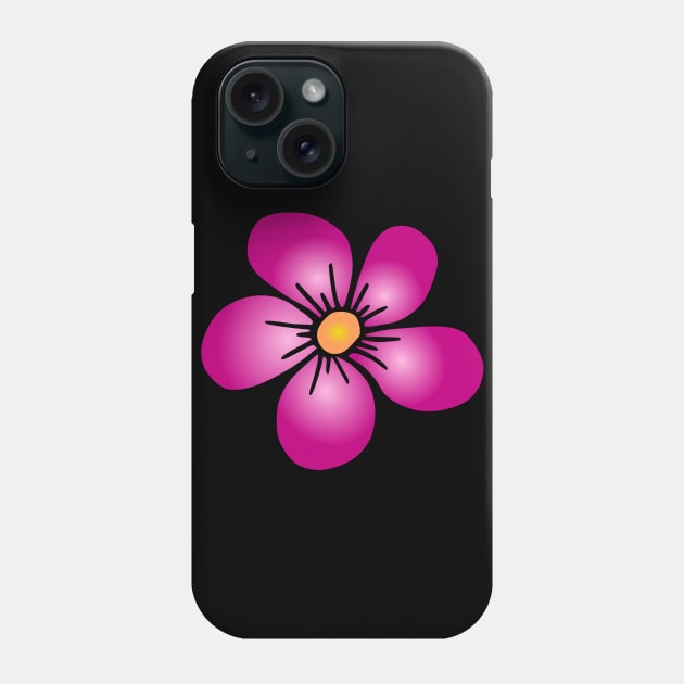 pink blooming daisy flower flowery, floral pattern Phone Case by rh_naturestyles