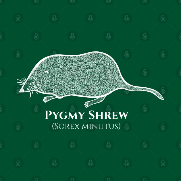 Pygmy Shrew with Common and Scientific Names - rodent art by Green Paladin