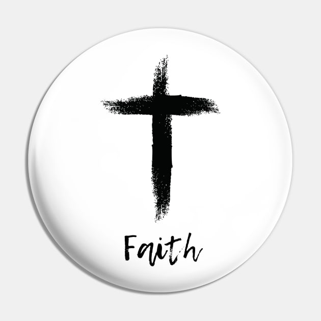 Faith - Believe in Jesus Christ Pin by Christian Shirts