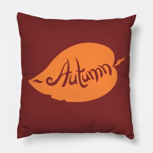 Autumn, Orange fall leaf Pillow