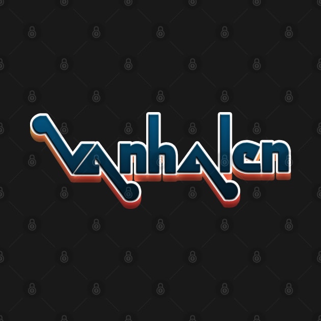 Van Halen - Old Logo 3D Navy Horizontal by RetroZest