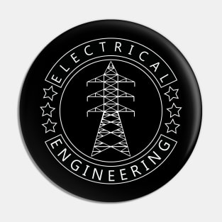 Electrical engineering text, logo, and image Pin