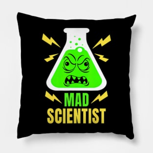 Mad Scientist Shirt Kids Youth Adult Science Teacher Funny Pillow