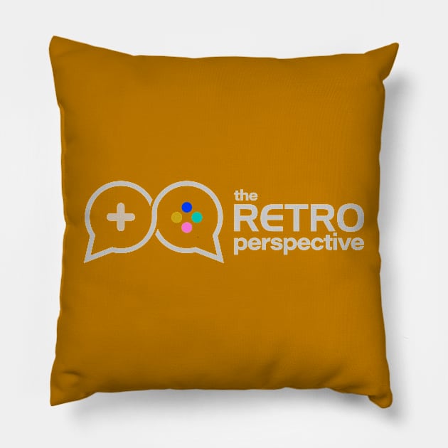 The Retro Perspective Logo With Text Pillow by The Retro Perspective