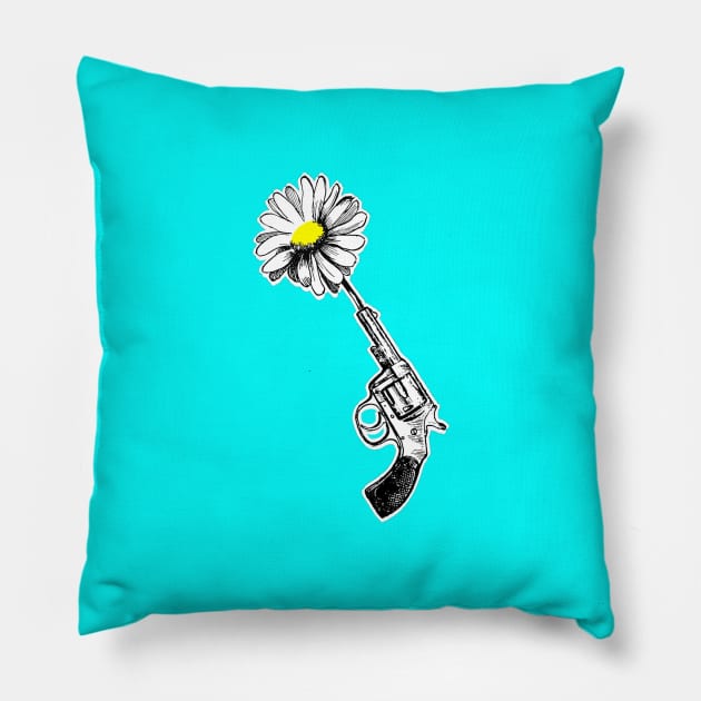 Flower POWer Pillow by Show OFF Your T-shirts!™