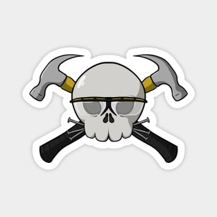 Carpenters crew Jolly Roger pirate flag (no caption) Magnet