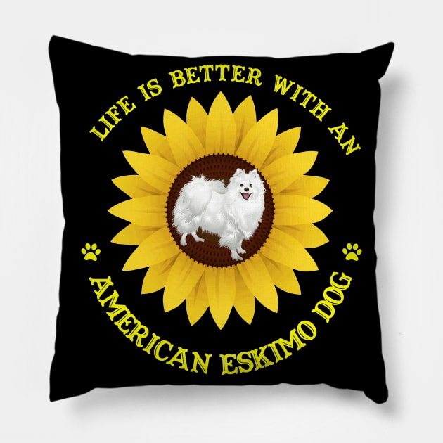 American Eskimo Lovers Pillow by bienvaem