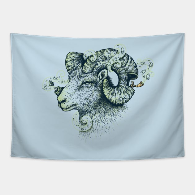 Big Horn Invocation Tapestry by enkeldika2