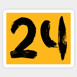 24 number Sticker for Sale by HanakiArt