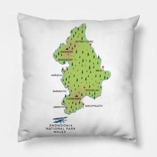 Snowdonia national park map Pillow