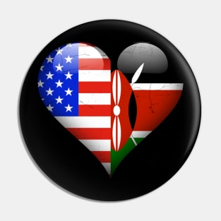 Half American Half Kenyan - Gift for Kenyan From Kenya Pin