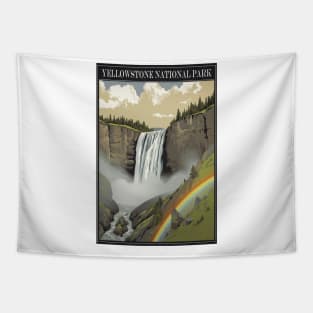 Yellowstone National Park Vintage Poster Tapestry