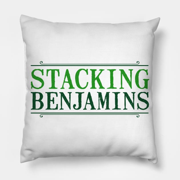 The Stacking Benjamins Logo Pillow by Stacking Benjamins