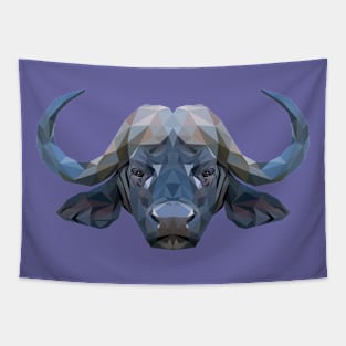 African buffalo Low Poly Art Tapestry