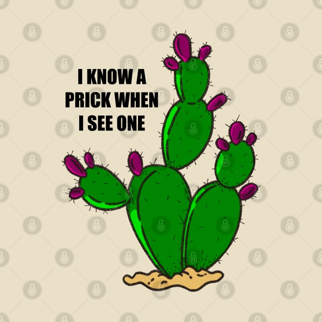 I KNOW A PRICK WHEN I SEE ONE by Lacklander Art Studio