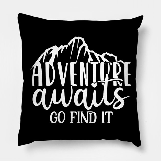 Adventure Awaits Pillow by ShopBuzz