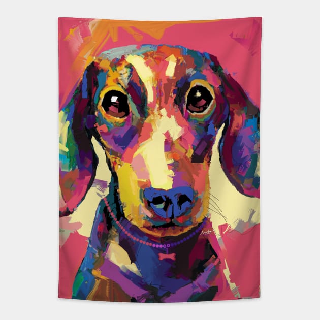 Dachshund Tapestry by mailsoncello