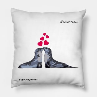 Valentine with seals Pillow