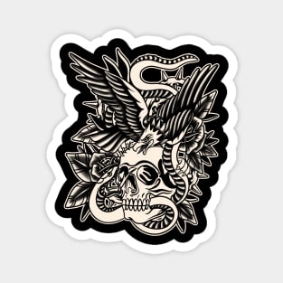 Eagle, Skull and Snake Magnet