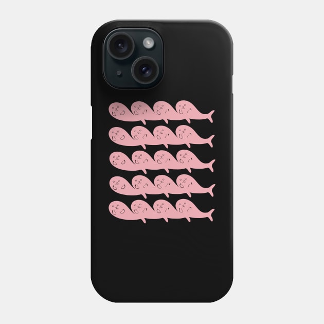 Kawaii Cute Seal Colony, Pink Seals Phone Case by vystudio