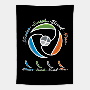 Water Earth Wind Fire Tapestry