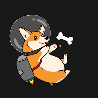 chubby space jetpack corgi T-Shirt