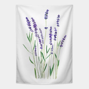 purple lavender flower watercolor painting Tapestry