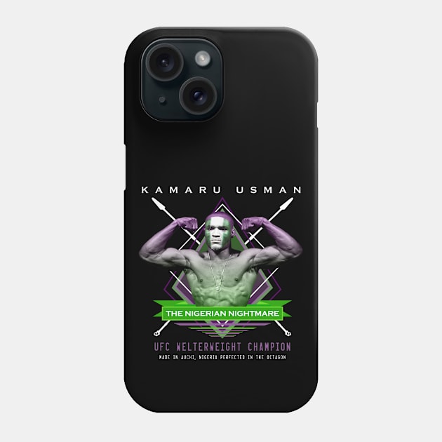 Kamaru Usman The Nigerian Nightmare Phone Case by SavageRootsMMA