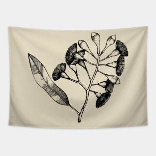 Garden Flower with Seed Pods Tapestry