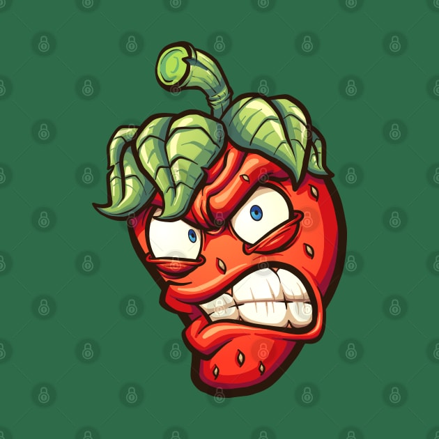 Angry Strawberry by memoangeles