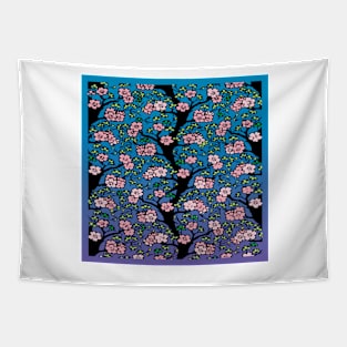 Asian Inspired Cherry Blossoms Tapestry