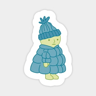 smiski in a puffer jacket Magnet