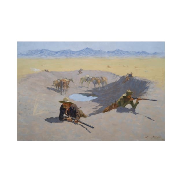 Fight for the Waterhole by Frederic Remington by Classic Art Stall