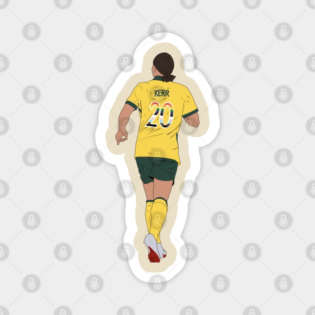 Sam Kerr Matlidas Women's Football Magnet by Hevding