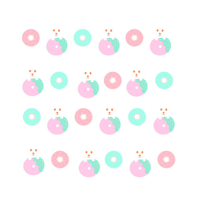 Donut Puppy Pattern by PatternbyNOK