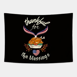 thankful for the blessings, thanksgiving Tapestry