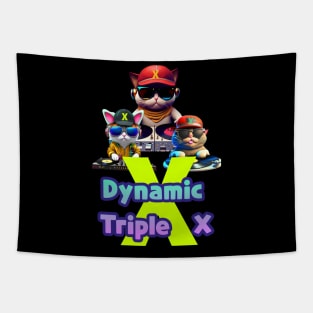 DYNAMIC TRIPLE X, CAT, HIP HOP Tapestry