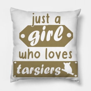 Girls who loves tarsiers women sweet maki monkeys Pillow