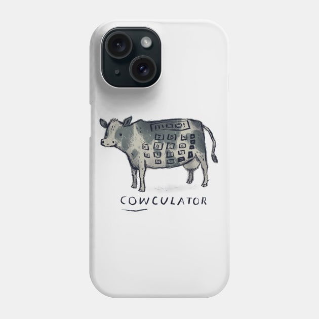 cowculator cow shirt Phone Case by Louisros