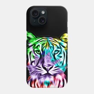 Colorful Tiger Head Phone Case