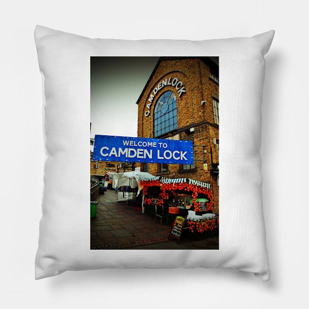 Camden Lock Market London Pillow by AndyEvansPhotos