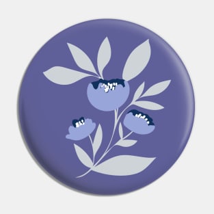 Periwinkle blue peony flower Pin