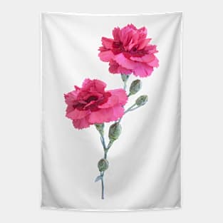 Pink Carnations Tapestry