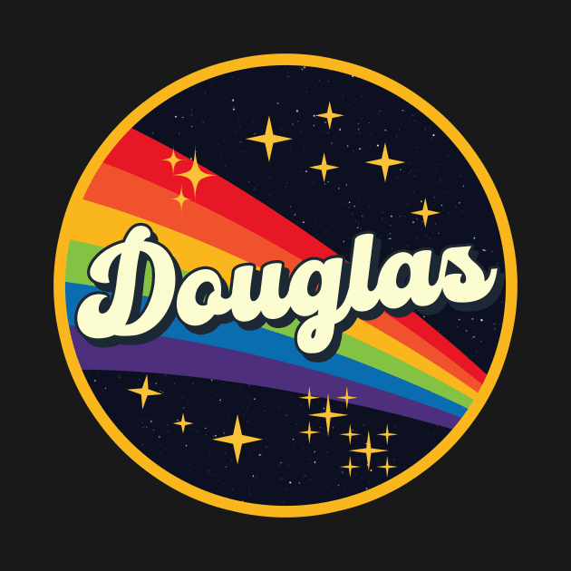 Douglas // Rainbow In Space Vintage Style by LMW Art