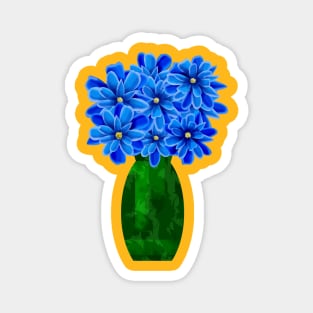 Vase of Blue Flowers Magnet