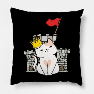 Funny persian cat is the king of the castle Pillow