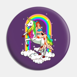 Mermaid Unicorn Cute Girly Magical Pin