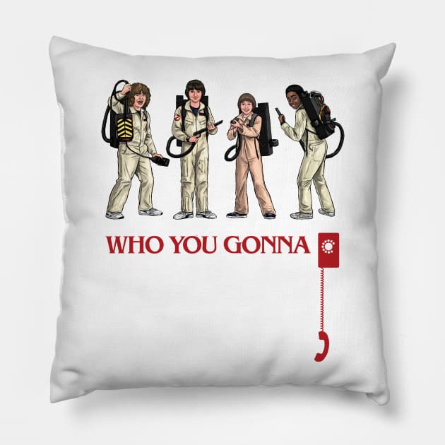 Who You Gonna Call? Pillow by PreservedDragons