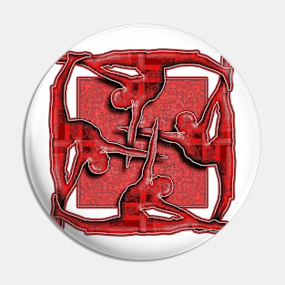 Red Yoga Poses Pin