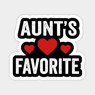 Aunt's Favorite Family Love Heart Magnet